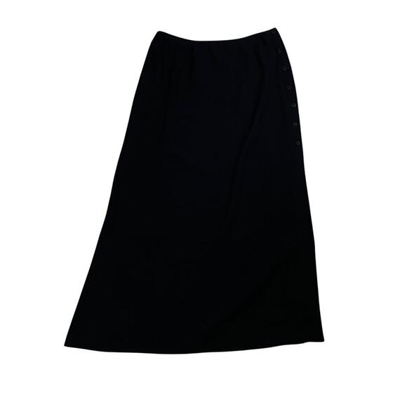 Linda Allard   Ellen Tracy Vintage 90s Black Column Maxi Skirt - Size 12 - Picture 1 of 3